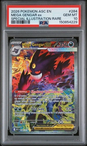 2026 POKEMON ASCENDED HEROES SPECIAL ILLUSTRATION RARE MEGA GENGAR EX PSA 10