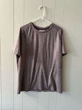 All In Motion XL Activewear Top Heather Maroon Short Sleeve R4