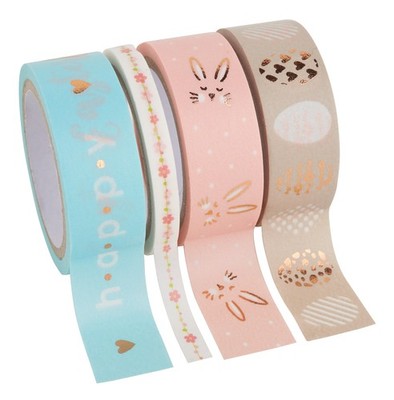 folia Washi Tape Set Hot Foil Easter 4 Rollen je 5 m Klebeband Basteln Deko