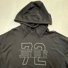 Nike Hoodie Mens 2XL Just Do It 72 Athletic Casual Sweatshirt Black