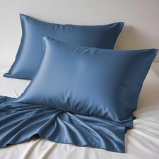 Lot de 2 taies d'oreiller 100 % bambou bio – Taies d'oreiller douces en soie ...