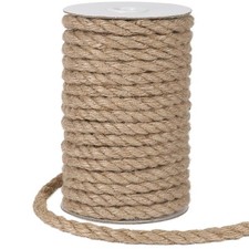 Tenn Well 8Mm Jute Rope, 50 Feet Heavy Duty And Thick Twine Rope For C