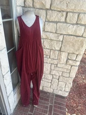 Vtg MATERNITY Gitano MA Corduroy OVERALLS  Pockets Jumper Oversized M