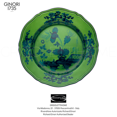 Richard Ginori Oriente Italiano Malachite Set Of 8 Dinner Plates