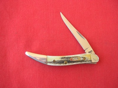 CASE XX 510096 TINY TOOTHPICK  1 BLADE STAG HANDLES 2009 KNIFE