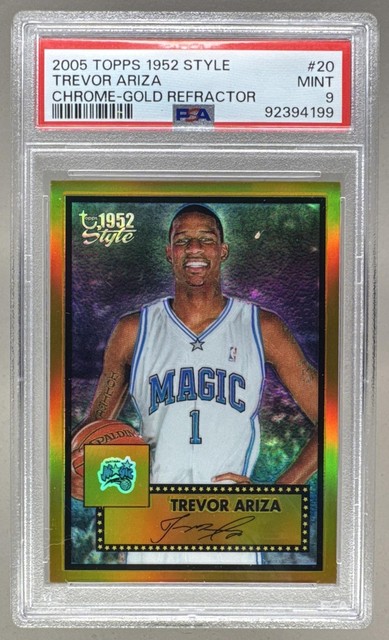PSA 9 TREVOR ARIZA 2005-06 Topps 1952 Style Chrome GOLD REFRACTOR #d /25