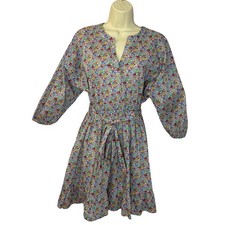 J. Crew  Favourite Flowers Ruffle Hem Mini Dress Belted Women's Small 
