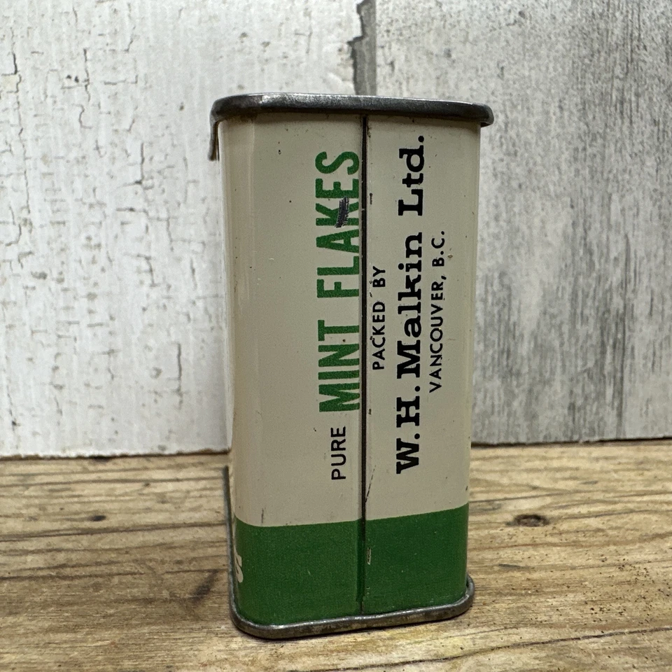 Vintage Malkins Best Spice Tin - Mint Flakes Advertising - Image 4 of 4