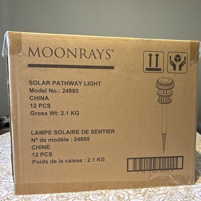 Moonrays Solar Pathway Lights 12-Pack Outdoor Brown Model 24895 (MPN 24895)