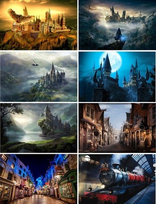 Vlies Fototapete Tapete Harry Potter Hogwarts diagon alley Schloss + KLEISTER