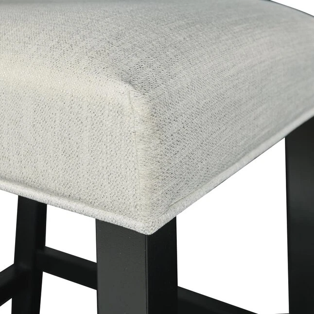 2件套Linon Stewart 30英寸木吧凳闪亮白色织物022629GLZ01U (50B) — 第 4/4 张图片