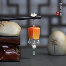 Traditional Chinese Hairpin Lighted Bun Pin Hanfu Costume Long Tassel Palace