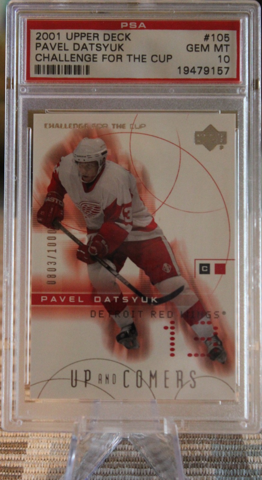 2001 U.D. PAVEL DATSYUK Challenge for The Cup /1000 RC #105 Up and Comers PSA 10