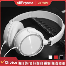 Over the Ear Wired Headphones with Clear Sound for Extra Bass Long Cord 3.5mm