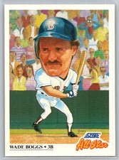 1991 Score All-Star #393 Wade Boggs Boston Red Sox HOF