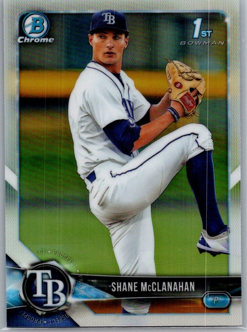 2018 Bowman Draft 1st Bowman Chrome Refractor Shane McClanahan #BDC-9 Rays