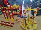 Rare Vintage 1960's Wooden Fisher Price Circus Wagon Train, Animals, Ladders