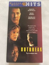 1995 OUTBREAK Morgan Freeman VHS Tape, COMPLETE/TESTED SEE PHOTOS VHS4 