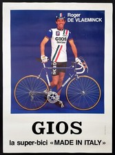 GIOS ROGER DE VLAEMINCK poster manifesto Super Bici Bicicletta Bike P1