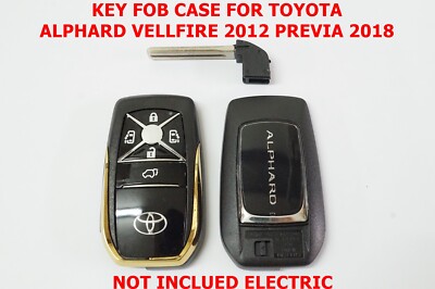KEY FOB CASE EDGE GOLD FOR TOYOTA ALPHARD VELLFIRE 2012 PREVIA 2018