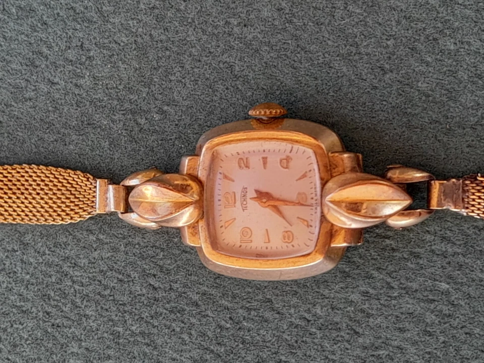 Reloj suizo vintage TECHNOS cuerda manual para mujer _2444 Foto 2 de 4