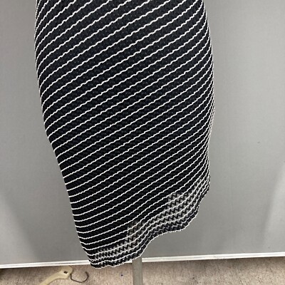 VTG 90s Y2K Dress Black White Spaghetti Straps Size L Asymmetric