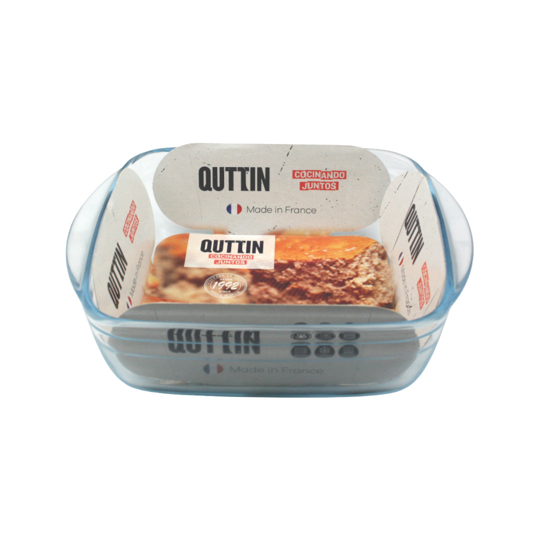 Auflaufform / Backform 20 x 16 x 5,5 cm - 1100 ml - Quadratisch, Borosilikatglas