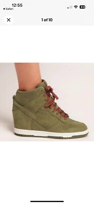Nike Ski Hi Dunk In Olive Green  Size 8