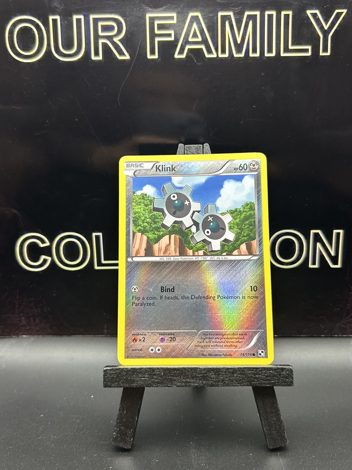 Pokemon Black and White Klink #74/114 Reverse Holo Lightly played 2011