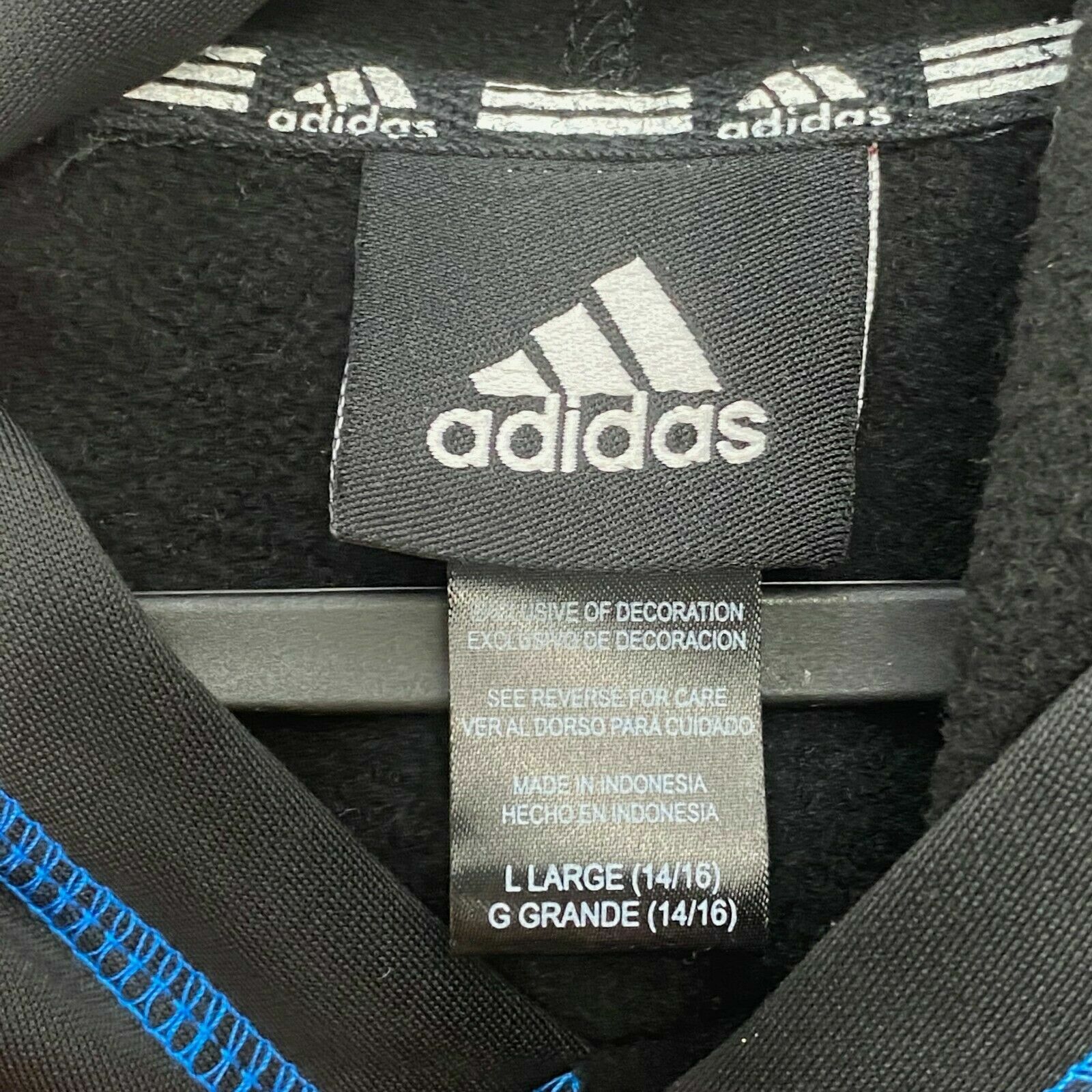 adidas Youth Size Large 14 16 Pullover Sweatshirt Black Orlando Magic Basketball thumbnail 3