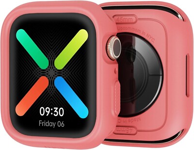 Fit-X Case Compatible with Apple Watch 45mm Series 9/8/7 Bumper Guava Pink