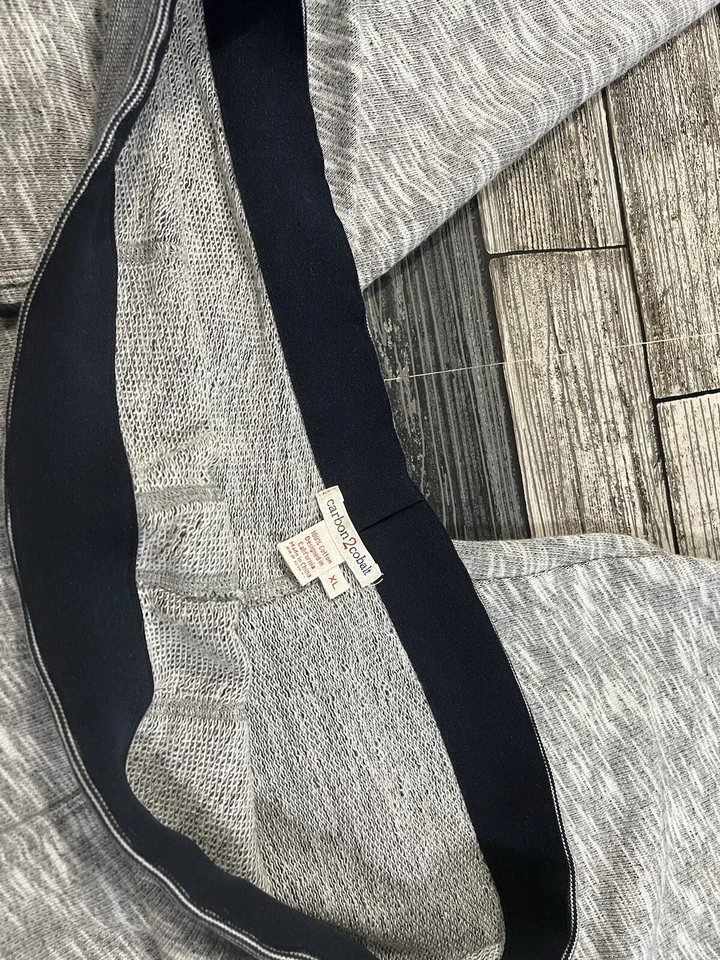 Pantalones deportivos de algodón azul marino gris cobalto carbono 2 talla XL Foto 2 de 4