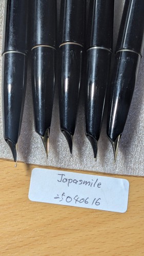 1960s Pilot Fountain Pen Set of Five Super 200 Black and Gold Used 25040616 - Picture 14 of 14