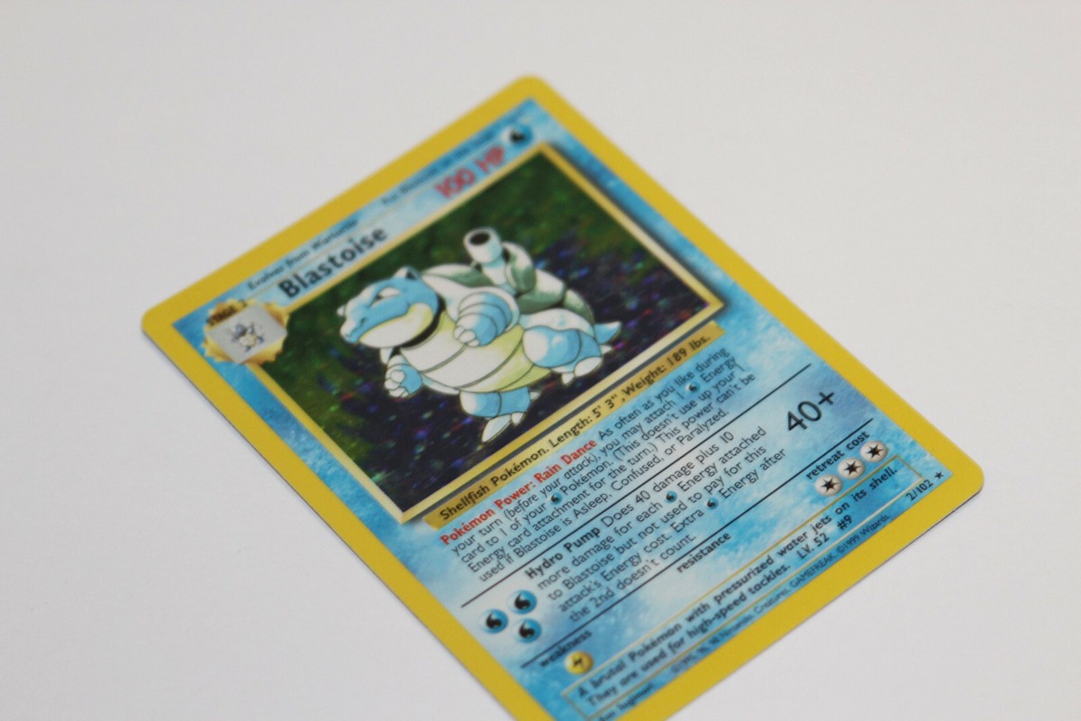 Pokemon: Blastoise 2/102 Original Base Set Holo 1999 Vintage Rare
