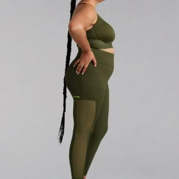 Adidas Womens Ivy Park x Peloton Focus Olive Power Tights