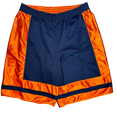 VTG Nike Basketball Shorts Mens L Blue Orange Baggy Below Knee Silver Tag  Y2K