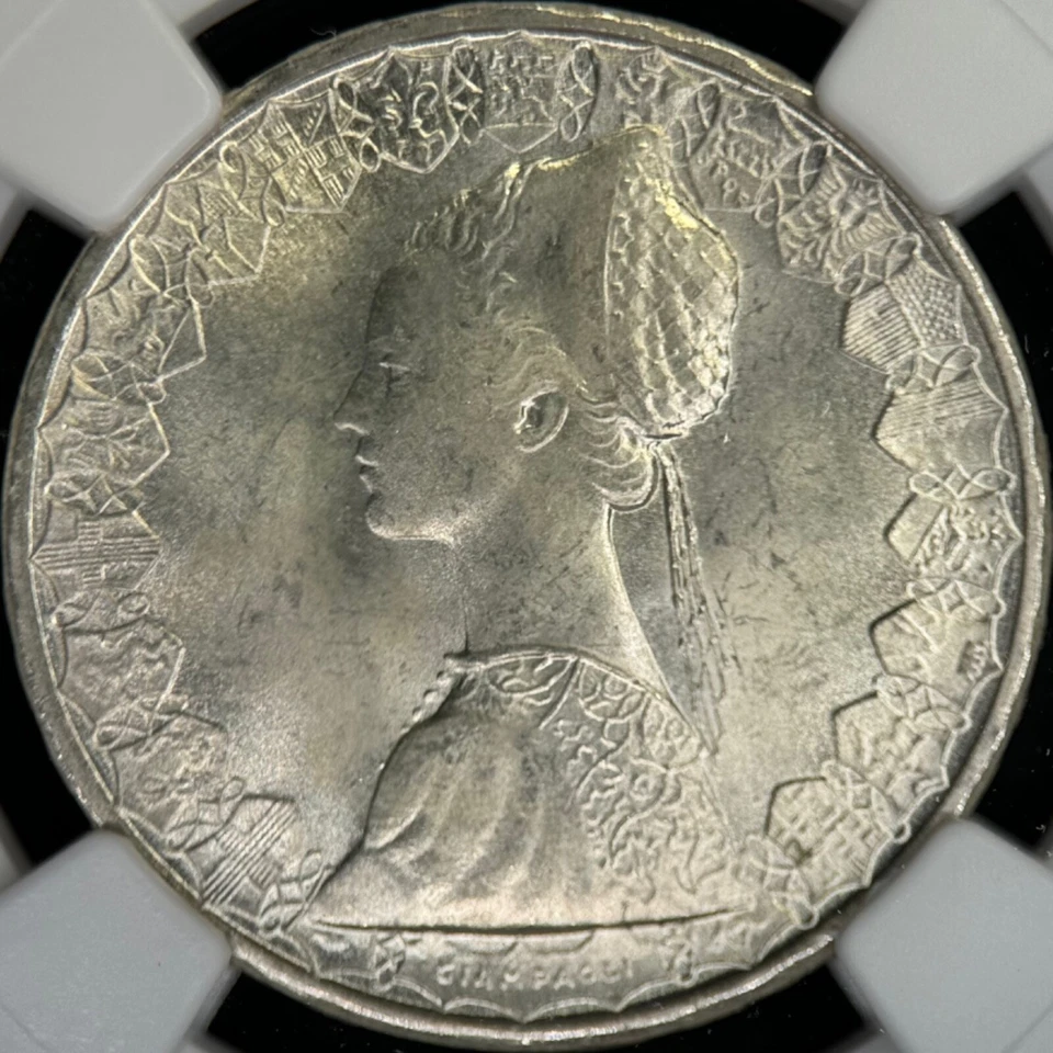 ITALY. 1967, 500 Lire, Silver - NGC MS65 - Nina, Pinta, Santa Maria, Columbus 61 - Image 3 of 4