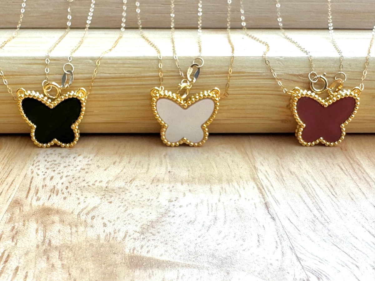 18k gold 2024 butterfly pendant