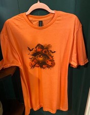 Halloween Grinch T-Shirt Unisex Size L LG - ORANGE New Soft