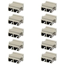 10 Pcs SC to SC Duplex Multi Mode Fiber Optic Optical Coupler Adapter Connector