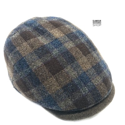 cappello coppola doppio frontino stile irlandese a quadri MADE IN ITALY |  eBay