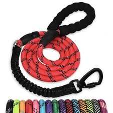 Rope Dog Leash 6 FT Heavy Duty Leashes with Swivel Lockable Hook Reflective T...