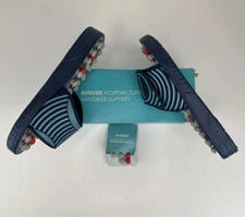 BYRIVER Acupuncture Massage Slippers Sandals Shoes, Circulation Foot Calf SMALL