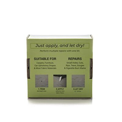 DIY Fabric Carpet and Upholstery Repair Kit Hole Tears Rip Cigarette Burn  Fix 1234432199608