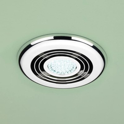 HIB Turbo White LED Bathroom Shower Ceiling Ventilation Extraction Fan