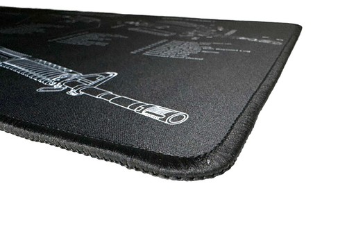 New Design Universal Gun Cleaning AR Bench Mat 12x36 w/Parts List View Non-Slip - Picture 2 of 4