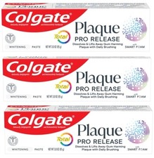Colgate Total Plaque Pro Release Toothpaste 3.0oz 3 Pack
