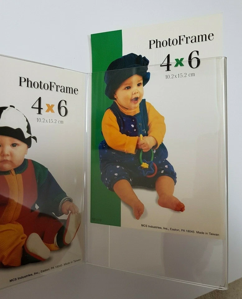 Clear Acrylic 4×6 Self Standing Double Picture Frames Family 👪 Limited Edition  - Image 4 of 4