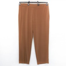 Susan Graver QVC Plus Brown Every Day Regular Liquid Knit Straight Leg Pants 4X