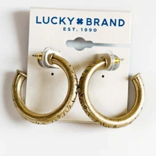 New Lucky Brand Boho Heavy Hoop Earrings Retro Women Party Vacation Jewelry Gift